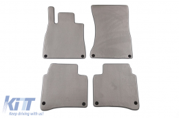 image-20-Textilfußmatten der Petex Comet-Serie geeignet für Mercedes S-Klasse W222 2013-2020, Langversion, Set aus 4 Stück, grau