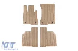 image-1-Textilfußmatten der Petex Comet-Serie geeignet für Mercedes S-Klasse W221, Langversion 2005-2013, Set aus 4 Stück, beige