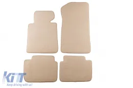 image-5-Textilfußmatten Petex Comet-Serie geeignet für BMW 3er Reihe E46 Limousine, Kombi, Coupe, Compact 1998-2005, Set aus 4 Stück, beige