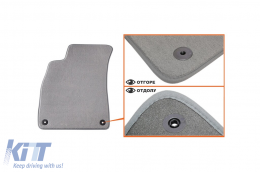 Textilfußmatten Petex Comet-Serie geeignet für Audi A4 Limousine, Kombi, Quattro 2000-2008, Set mit 4 Stück, grau-image-6241359