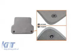 Textilfußmatten Petex Comet-Serie geeignet für Audi A4 Limousine, Kombi, Quattro 2000-2008, Set mit 4 Stück, grau-image-6241361