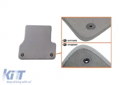 Textilfußmatten Petex Comet-Serie geeignet für Audi A6 Limousine, Kombi, Allroad, Audi A7 2010-2018, Set mit 4 Stück, grau-image-6241392