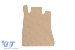 Textilfußmatten Petex Comet-Serie geeignet für Mercedes SL R129 300-500SL 1994-2001, Set aus 2 Vorderteilen, beige-image-6242932