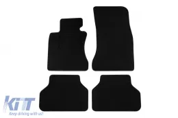 image-3-Textilfußmatten von Rigum geeignet für BMW 5er Reihe E60, E61 2003-2010, Set aus 4 Stück, schwarz
