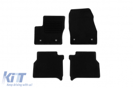 image-0-Textilfußmatten von Rigum geeignet für Ford Transit Connect nach 2019, mit 5 Sitzen, Set von 4 Stück, schwarz