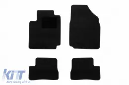 image-64-Textilfußmatten von Rigum geeignet für Nissan Micra 2003-2010, Set aus 4 Stück, schwarz
