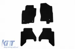 image-37-Textilfußmatten von Rigum geeignet für Nissan Navara 2010-2016, Set aus 4 Stück, schwarz