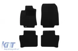 image-54-Textilfußmatten von Rigum geeignet für Nissan Tiida Hatchback, Limousine 2007-2012, Set mit 4 Stück, schwarz