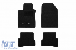 image-48-Textilfußmatten von Rigum geeignet für Renault Clio III 2005-2013, Set aus 4 Stück, schwarz
