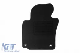 Textilfußmatten von Rigum geeignet für Skoda Octavia 2005-2013, Set aus 4 Stück mit ovalen Befestigungslöchern, schwarz-image-6244357