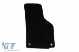 Textilfußmatten von Rigum geeignet für Skoda Octavia 2005-2013, Set aus 4 Stück mit runden Befestigungslöchern, schwarz-image-6244468