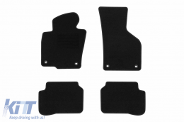 image-39-Textilfußmatten von Rigum geeignet für Volkswagen Passat B6, B7 2005-2014 mit ovalen Clips, Set von 4 Stück, schwarz
