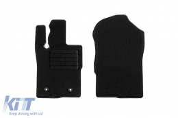 Textilfußmatten von Rigum geeignet für Volkswagen Amarok, Ford Ranger nach 2023, Set mit 4 Stück, schwarz-image-6247687