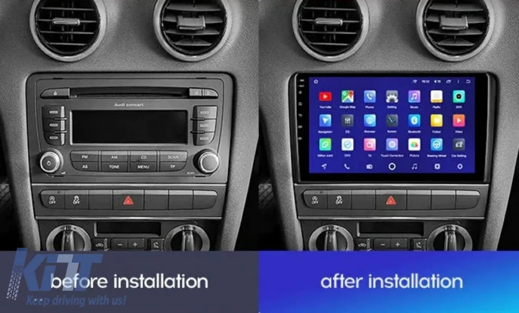 Teyes CC3 2K 360 Car Navigation suitable for Audi A3 8P 2004-2013 6+128GB 9.5 QLED Octa-core 2Ghz Android 4G Bluetooth 5.1 DSP