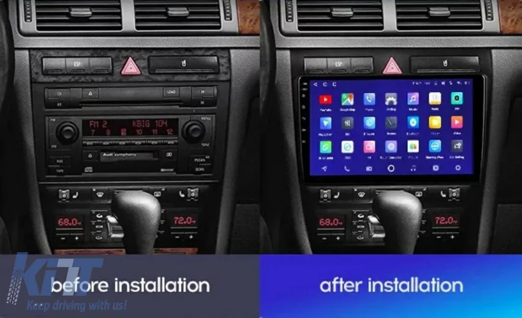 Teyes CC3 2K 360 Car Navigation suitable for Audi A6 C5 1997-2004 6+128GB 9.5 QLED Octa-core 2Ghz, Android 4G Bluetooth 5.1 DSP