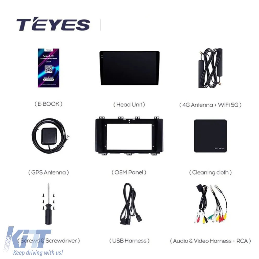 Teyes CC3 2K 360 Car Navigation suitable for Seat Ateca 2016-2021 6+128GB 9.5 QLED Octa-core 2Ghz, Android 4G Bluetooth 5.1 DSP