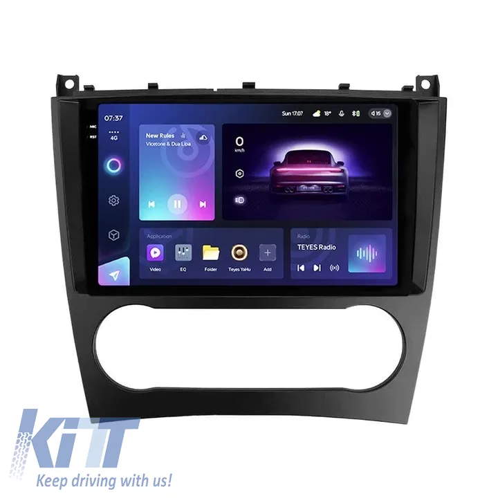 Teyes CC3 2K 360 Car Navigation suitable for Mercedes-Benz C Class W203 2004-2011 6+128GB 9.5 QLED Octa-core 2Ghz, Android 4G Bluetooth 5.1 DSP