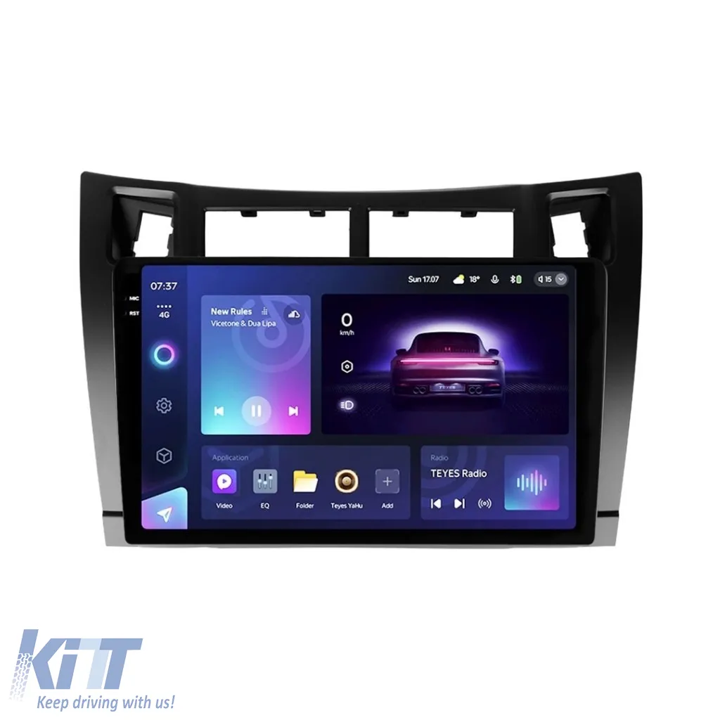 Teyes CC3 2K 360 Car Navigation suitable for Toyota Yaris 2005-2012 6+128GB 9.5 QLED Octa-core 2Ghz, Android 4G Bluetooth 5.1 DSP
