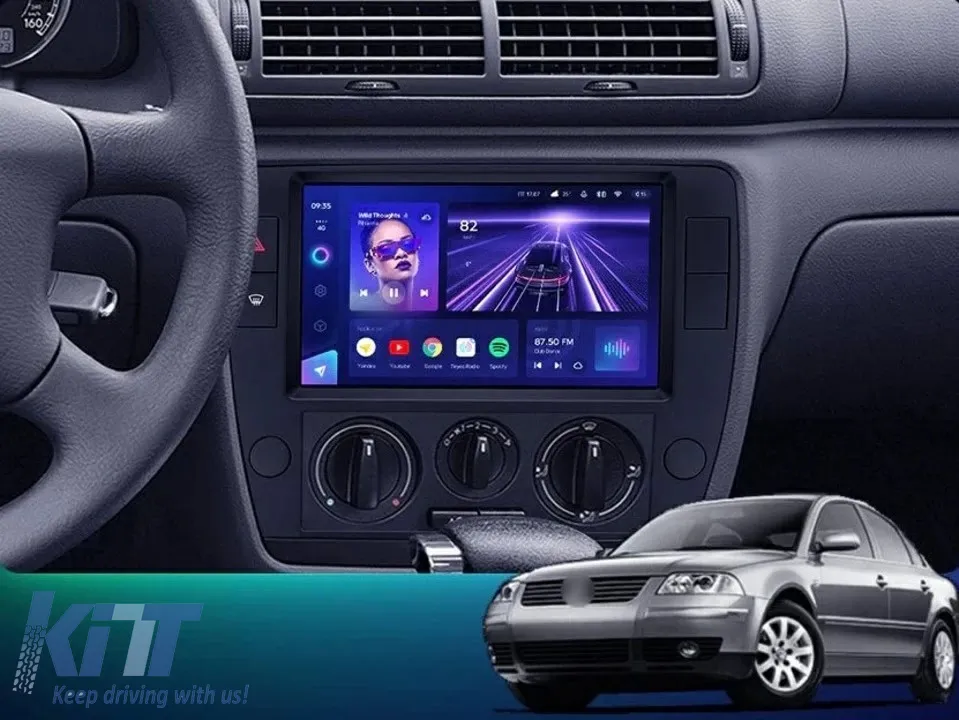 Teyes CC3 2K 360 Car Navigation suitable for Volkswagen Passat B5 2000-2005 6+128GB 9.5 QLED Octa-core 2Ghz, Android 4G Bluetooth 5.1 DSP