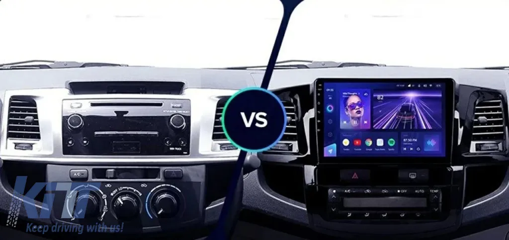 Teyes CC3 2K 360 Car Navigation suitable for Toyota Hilux 2005-2015 6+128GB 9.5 QLED Octa-core 2Ghz Android 4G Bluetooth 5.1 DSP
