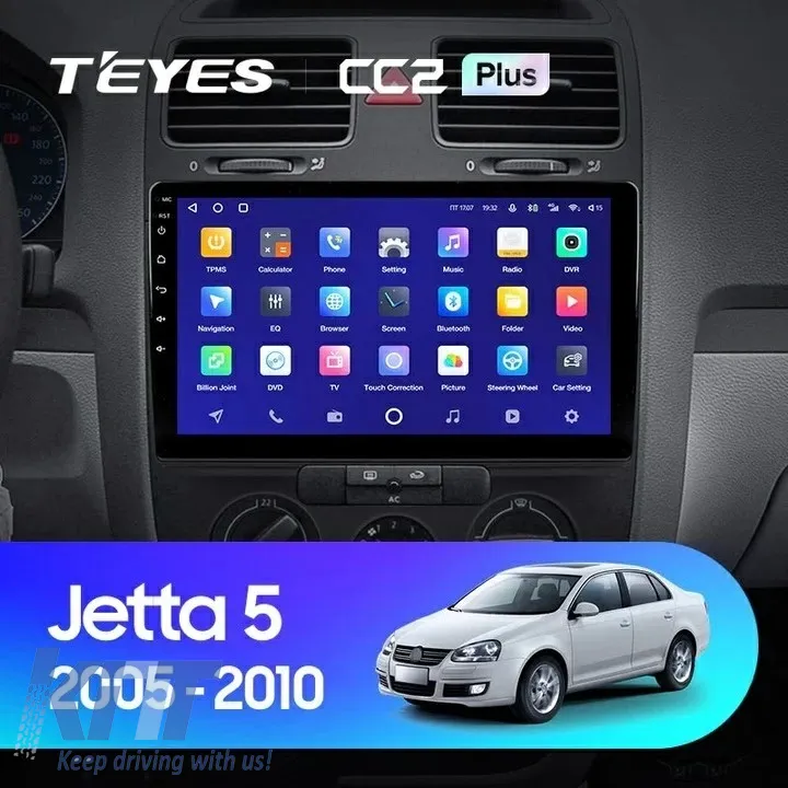 Teyes CC3 2K 360 Car Navigation suitable for Volkswagen Jetta 5 2005-2010 6+128GB 10.36 QLED Octa-core 2GHz, Android 4G Bluetooth 5.1 DSP