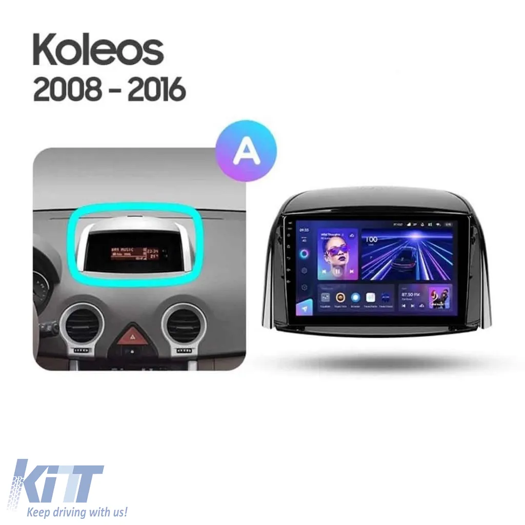 Teyes CC3 2K 360 Car Navigation suitable for Renault Koleos 2008 - 2016 6+128GB 9.5 QLED Octa-core 2Ghz, Android 4G Bluetooth 5.1 DSP