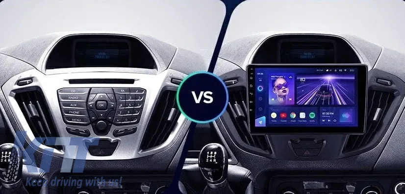 Teyes CC3 2K Car Navigation suitable for Ford Transit Custom 2012-2023 6+128GB 9.5 QLED Octa-core 2Ghz Android 4G Bluetooth 5.1 DSP
