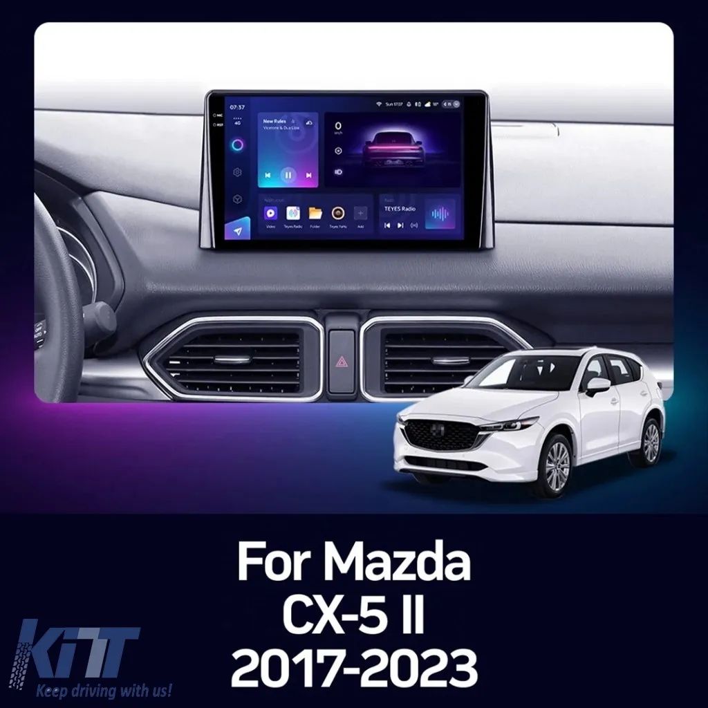 Teyes CC3 2K Car Navigation suitable for Mazda CX-5 2017-2023 4+64GB 9.5 QLED Octa-core 2Ghz, Android 4G Bluetooth 5.1 DSP