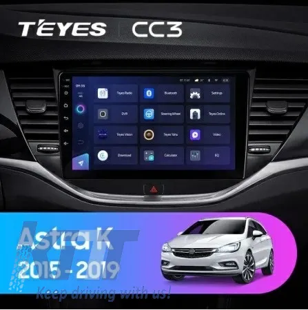 Teyes CC3 2K Car Navigation suitable for Opel Astra K 2015-2022 4+64GB 9.5 QLED Octa-core 2Ghz, Android 4G Bluetooth 5.1 DSP