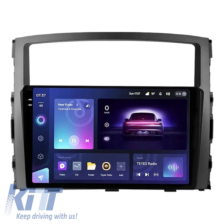 Teyes CC3 2K Car Navigation suitable for Mitsubishi Pajero 4 V90 2006-2021 4+64GB 9.5 QLED Octa-core 2Ghz Android 4G Bluetooth 5.1 DSP