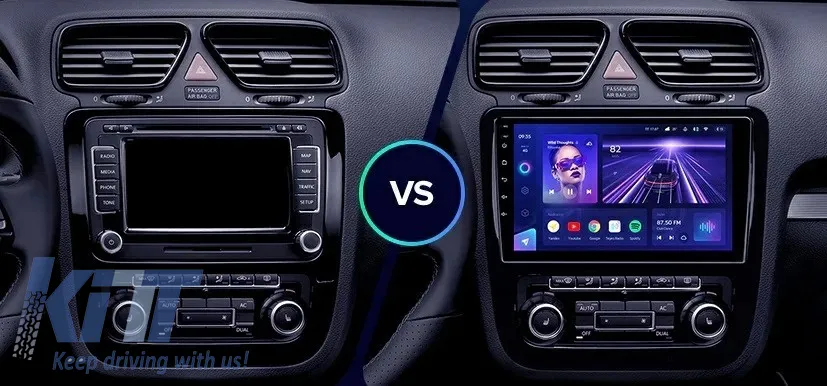 Teyes CC3 2K Car Navigation suitable for Volkswagen Scirocco 2008-2017 4+64GB 9.5 QLED Octa-core 2Ghz Android 4G Bluetooth 5.1 DSP
