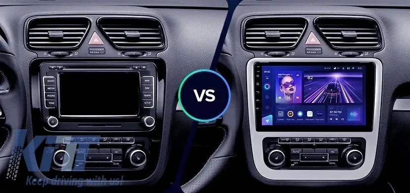 Teyes CC3 2K Car Navigation suitable for Volkswagen Scirocco 2008-2017 4+64GB 9.5 QLED Octa-core 2Ghz Android 4G Bluetooth 5.1 DSP