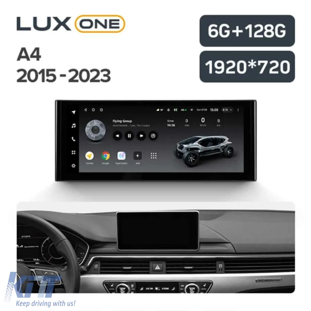 Teyes Lux One Car Navigation suitable for Audi A4 B9 2016-2023 6+128GB 12.3 IPS Octa-Core 2.0 GHz Android 4G DSP Bluetooth 5.1