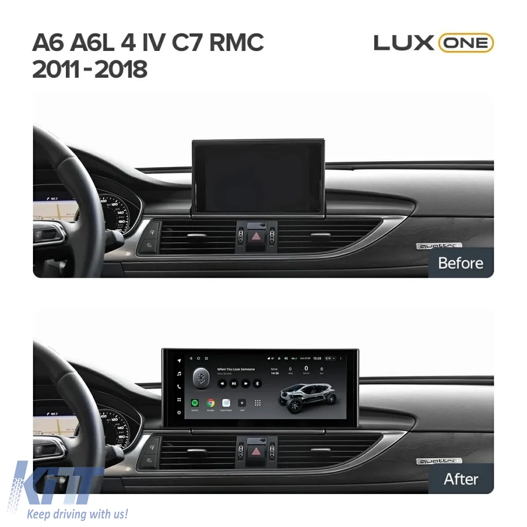 Teyes Lux One Car Navigation suitable for Audi A6 C7 2012-2018 6+128GB 12.3 IPS Octa-Core 2.0 GHz Android 4G DSP Bluetooth 5.1