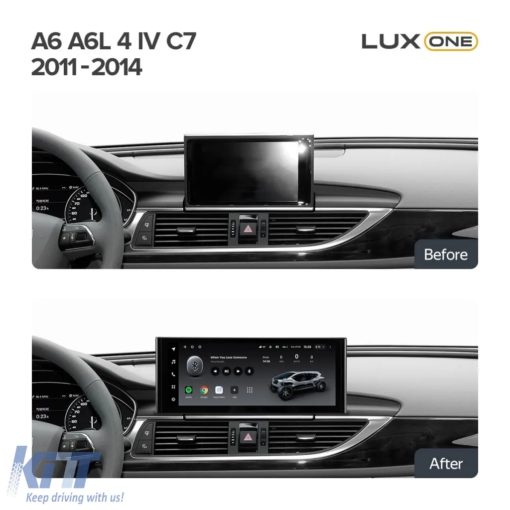 Teyes Lux One Car Navigation suitable for Audi A6 C7 2012-2014 6+128GB 12.3 IPS Octa-Core 2.0 GHz Android 4G DSP Bluetooth 5.1