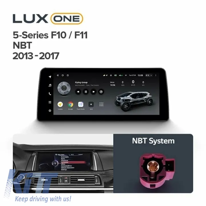 Teyes Lux One Car Navigation suitable for BMW 5 Series F10 2013-2017 NBT 6+128GB 12.3, IPS Octa-Core 2.0 GHz Android 4G DSP Bluetooth 5.1