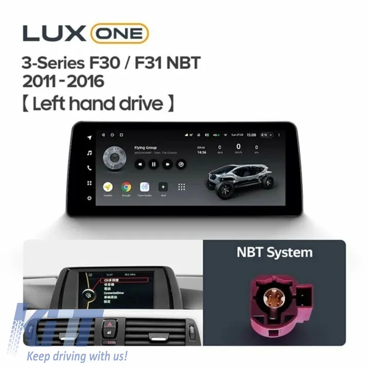 Teyes Lux One Car Navigation suitable for BMW Series 3 F31 2011-2016 NBT 6+128GB 12.3, IPS Octa-Core 2.0 GHz Android 4G DSP Bluetooth 5.1