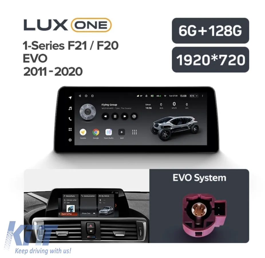 Teyes Lux One Car Navigation suitable for BMW Series 1 F20 2011-2020 EVO 6+128G 12.3, IPS Octa-Core 2.0 GHz Android 4G DSP Bluetooth 5.1