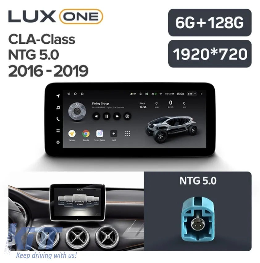 Teyes Lux One car navigation suitable for Mercedes-Benz CLA C117 2016-2019 NTG 5.0 6+128GB 12.3, IPS Octa-Core 2.0 GHz Android 4G DSP Bluetooth 5.1