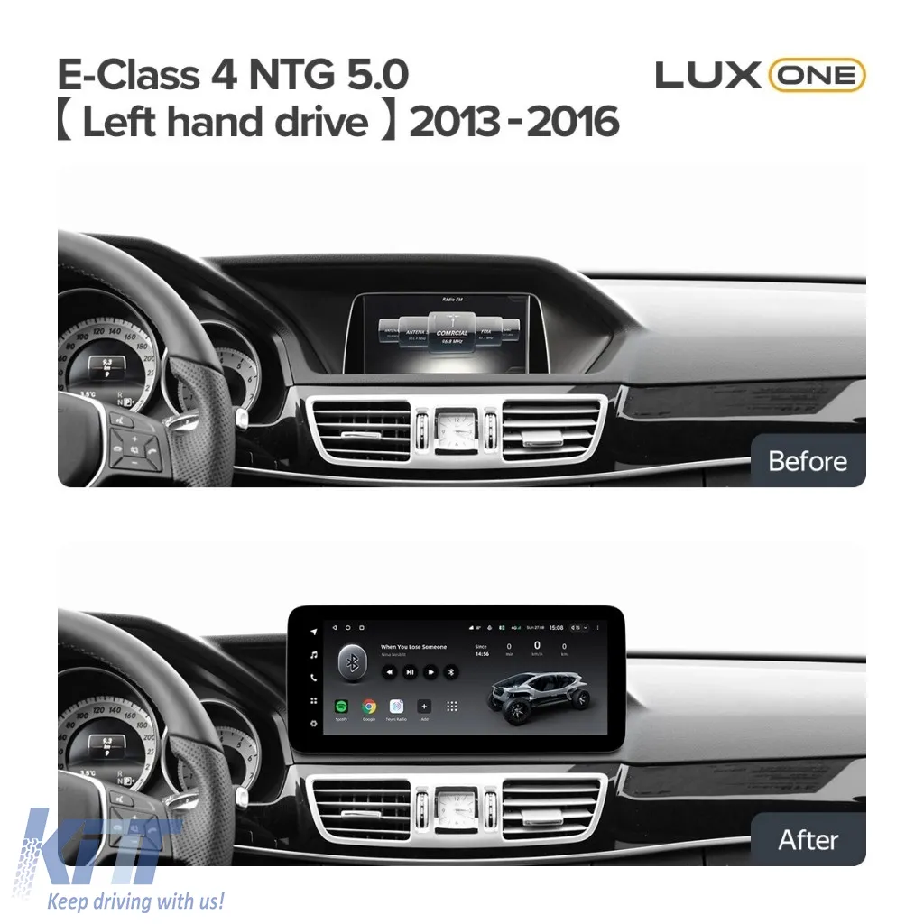 Teyes Lux One car navigation suitable for Mercedes-Benz E Class W212 2013-2016 NTG 5.0 6+128GB 12.3, IPS Octa-Core 2.0 GHz Android 4G DSP Bluetooth 5.1
