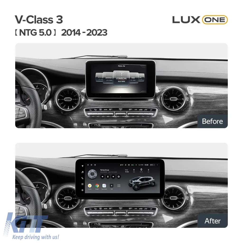 Teyes Lux One car navigation suitable for Mercedes-Benz V Class W447 2014-2023 NTG 5.0 6+128GB 12.3, IPS Octa-Core 2.0 GHz Android 4G DSP Bluetooth 5.1