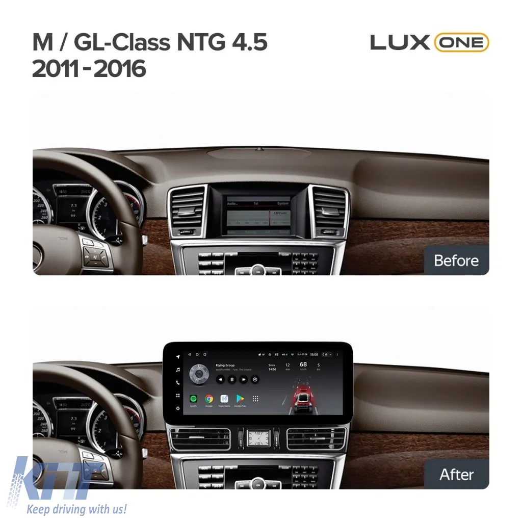 Teyes Lux One Car Navigation suitable for Mercedes-Benz M Class W166 2011-2019 NTG 4.5 6+128GB 12.3 IPS Octa-core 2Ghz, Android 4G Bluetooth 5.1 DSP