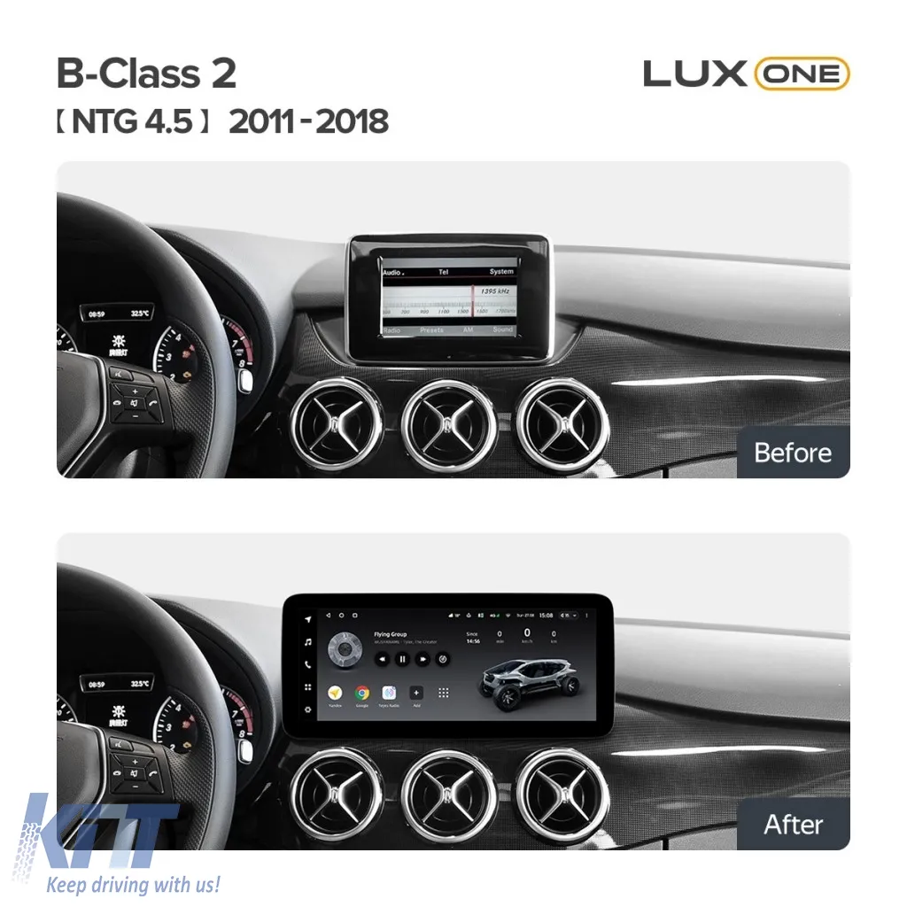 Teyes Lux One Car Navigation suitable for Mercedes-Benz B Class W246 2011-2018 NTG 4.5 6+128GB 12.3 IPS Octa-core 2Ghz, Android 4G Bluetooth 5.1 DSP