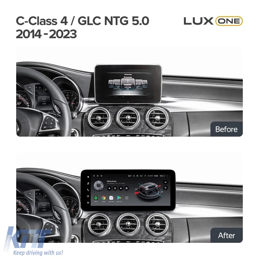 Teyes Lux One car navigation suitable for Mercedes-Benz GLC X253 2016-2023 NTG 5.0 6+128GB 12.3, IPS Octa-Core 2.0 GHz Android 4G DSP Bluetooth 5.1