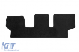 Three-layer carpet mat Petex Style material suitable for Renault Grand Scenic after 2016, with 7 seats, for third row seats, made from 1 piece, black - ABFMR6022487