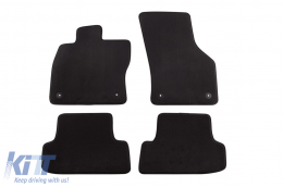 Three-layer textile floor mats made of Petex Style material suitable for Audi A3 2012-2020, 3 doors, set of 4 pieces, black - ABFMA6022180