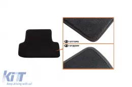 Three-layer textile floor mats made of Petex Style material suitable for Audi A3 2012-2020, 3 doors, set of 4 pieces, black-image-6241468