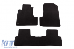 Three-layer textile floor mats made of Petex Style material suitable for HONDA CR-V 2006-2012, from 3 parts, black - ABFMH6022333