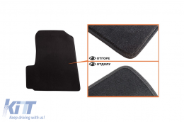 Three-layer textile floor mats made of Petex Style material suitable for HONDA CR-V 2006-2012, from 3 parts, black-image-6242079