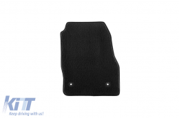 Three-layer textile floor mats made of Petex Style material suitable for Ford Transit Connect van after 2016, set of 2 pieces, black-image-6242805